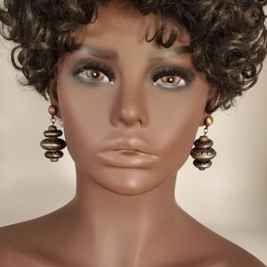 Vintage 3 tiered Metal Earrings